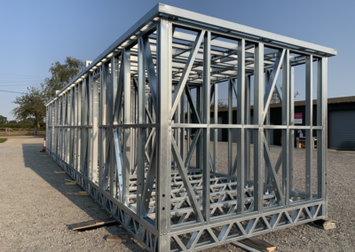 Modular home construction steel frames