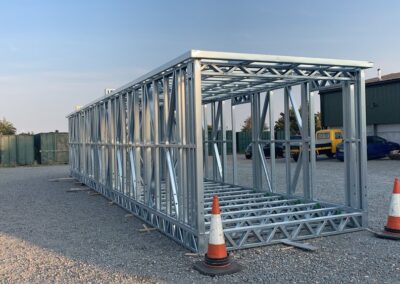 Modular home construction steel frames