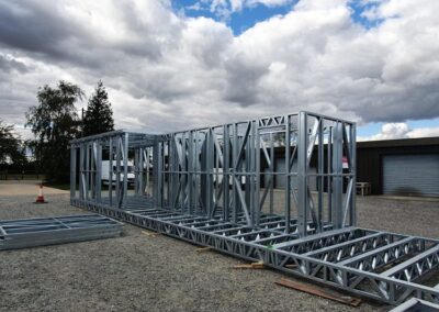 Modular home construction steel frames