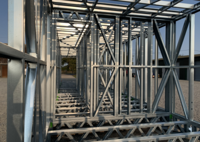 Modular home construction steel frames